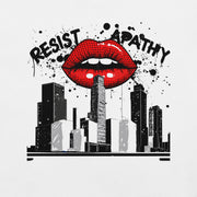 Apathy retro-inspired graphic tee design detail — Galactic Ink Club