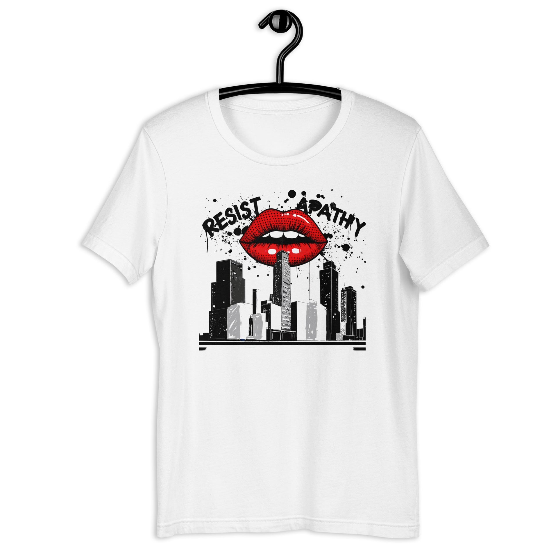 Apathy retro-inspired graphic tee in white — Galactic Ink Club