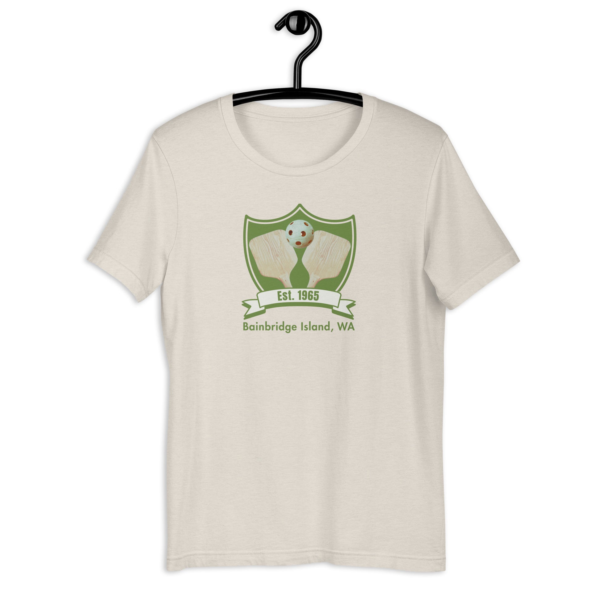 Bainbridge Pickleball Est. 1965 retro graphic tee in heather dust— Galactic Ink Club
