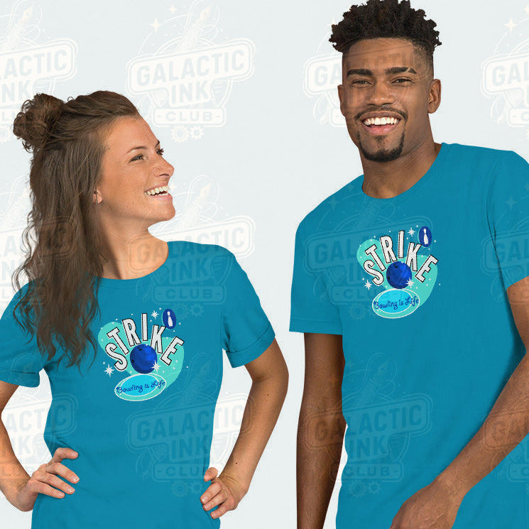 Bowling retro graphic tee by Galactic Ink Club