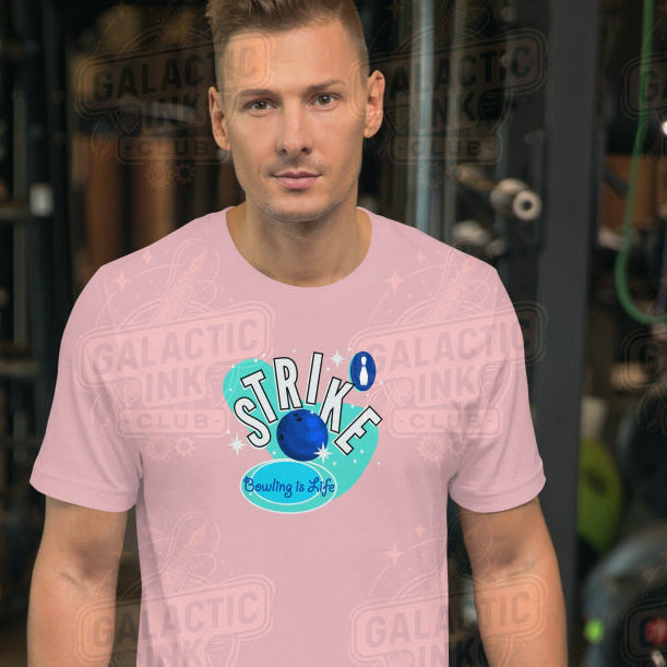 Bowling retro graphic tee by Galactic Ink Club