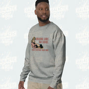 Brains are so cool retro graphic sweatshirt by Galactic Ink Club