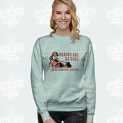 Brains are so cool retro graphic sweatshirt by Galactic Ink Club