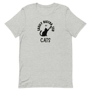  Easily distracted by cats unisex tee in athletic heather— Galactic Ink Club
