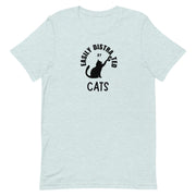 Easily distracted by cats unisex tee in heather prism ice blue — Galactic Ink Club
