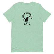 Easily distracted by cats unisex tee in heather prism mint — Galactic Ink Club
