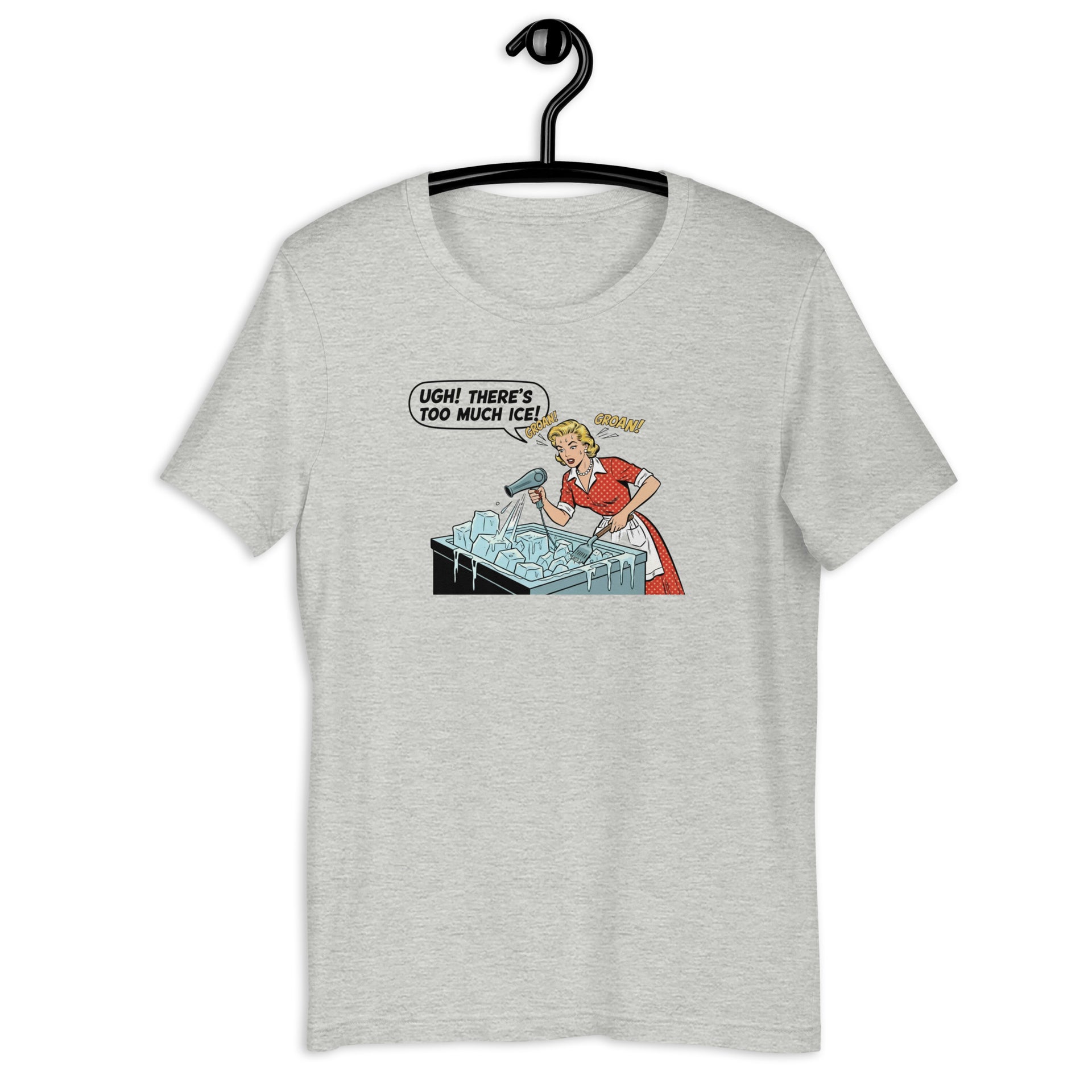 Freezer Frustration retro-inspired graphic tee in athletic heather— Galactic Ink Club