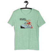 Freezer Frustration retro-inspired graphic tee in heather prism mint — Galactic Ink Club