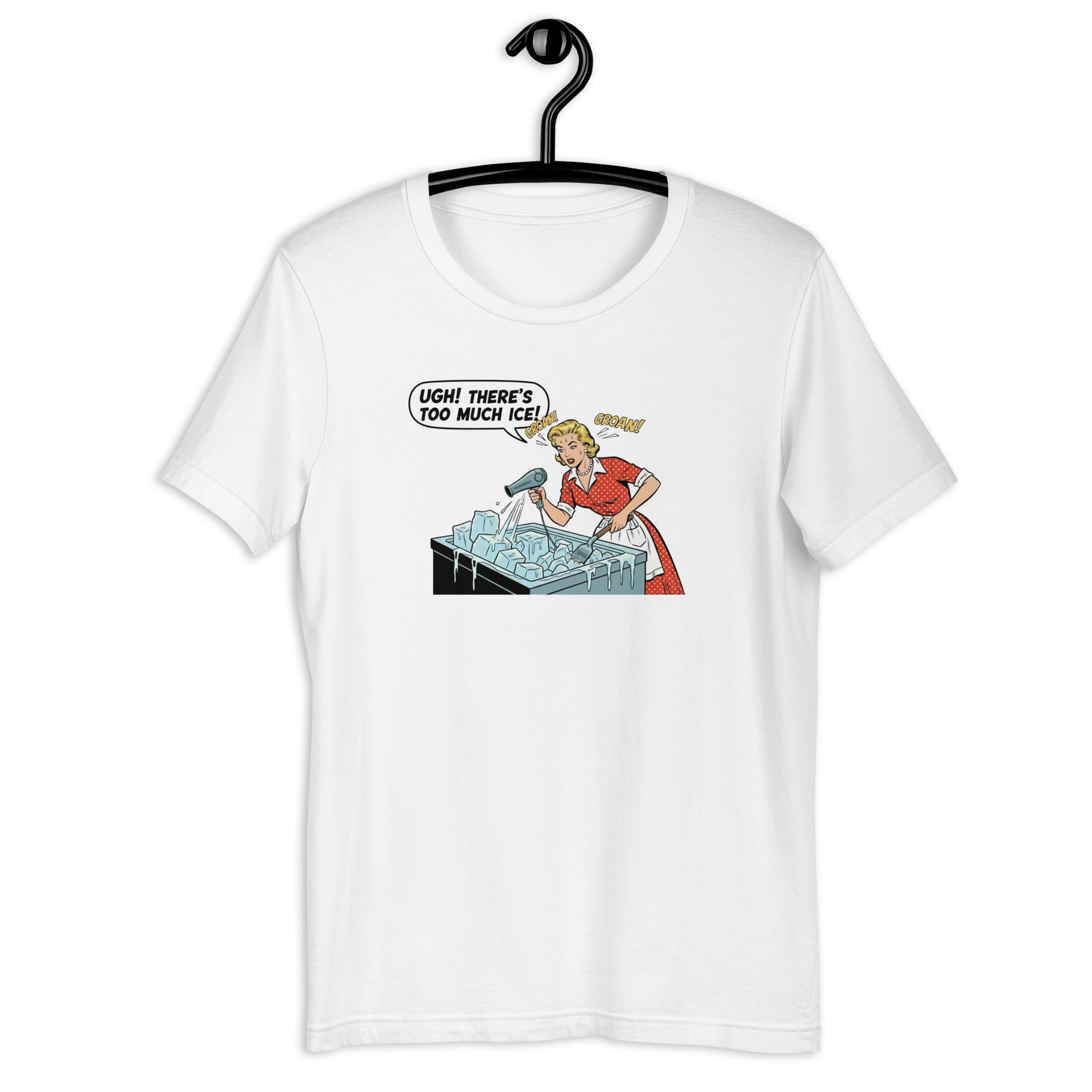 Freezer Frustration retro-inspired graphic tee in white — Galactic Ink Club