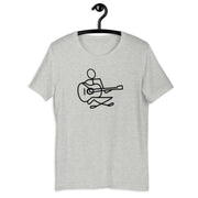 Guitar Player Retro-Inspired Graphic Tee in athletic heather — Galactic Ink Club
