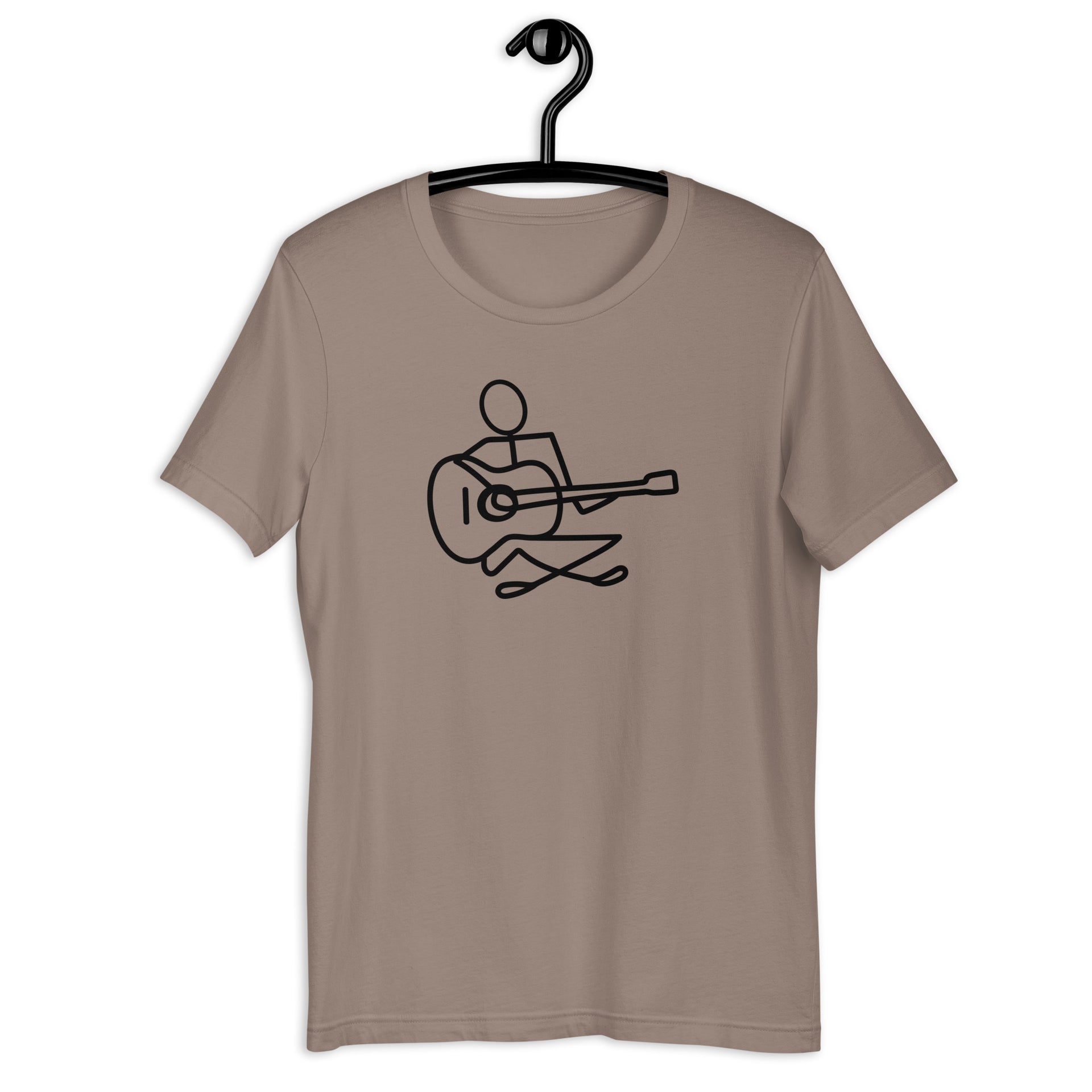 Guitar Player Retro-Inspired Graphic Tee in pebble — Galactic Ink Club
