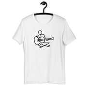 Guitar Player Retro-Inspired Graphic Tee in white — Galactic Ink Club
