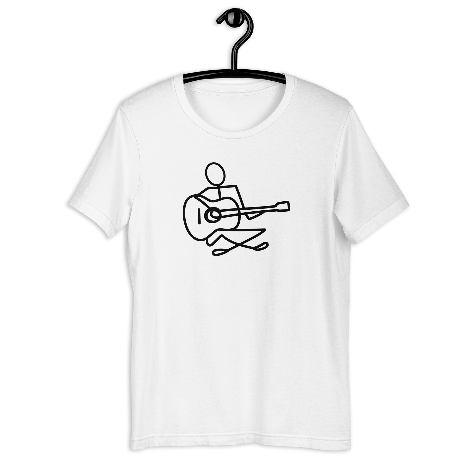 Guitar Player Retro-Inspired Graphic Tee in white — Galactic Ink Club
