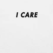 I Care retro-inspired graphic tee light edition design detail — Galactic Ink Club
