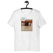 I'll Have the Mackerel black cat tee in white — Galactic Ink Club
