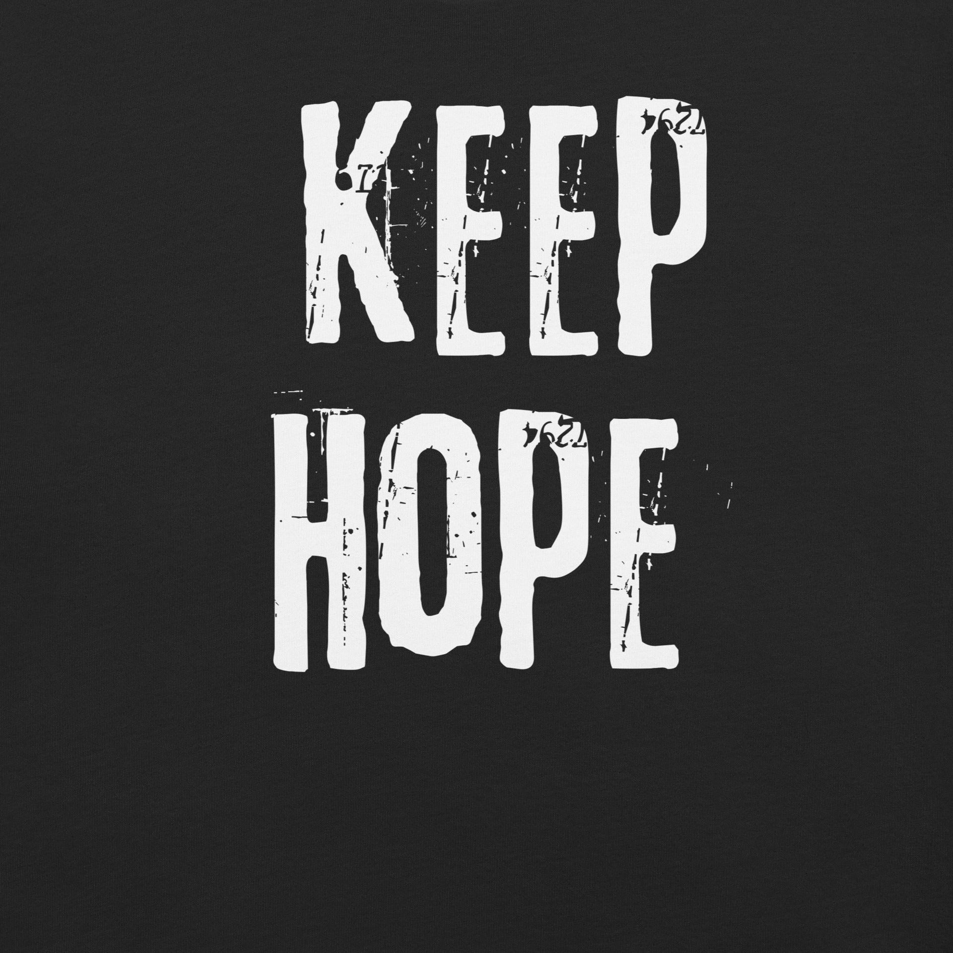 Keep Hope retro-inspired graphic tee dark edition design detail — Galactic Ink Club
