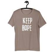 Keep Hope retro-inspired graphic tee in pebble — Galactic Ink Club
