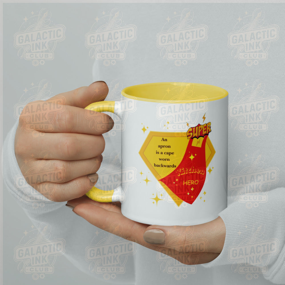 Kitchen Hero retro graphic Mug by Galactic Ink Club
