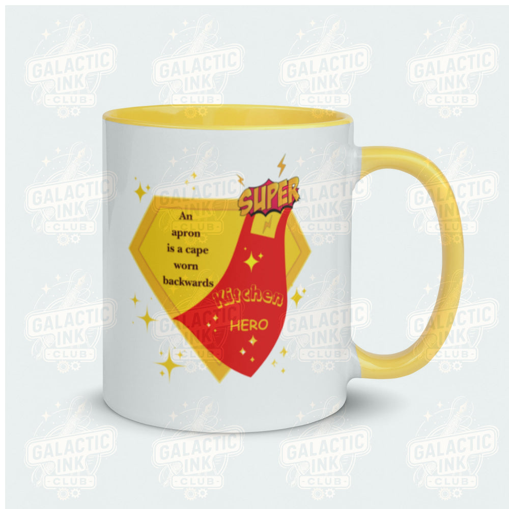 Kitchen Hero retro graphic Mug by Galactic Ink Club
