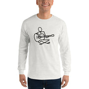 Guitar Player Line Image retro graphic long sleeve tee by Galactic Ink Club