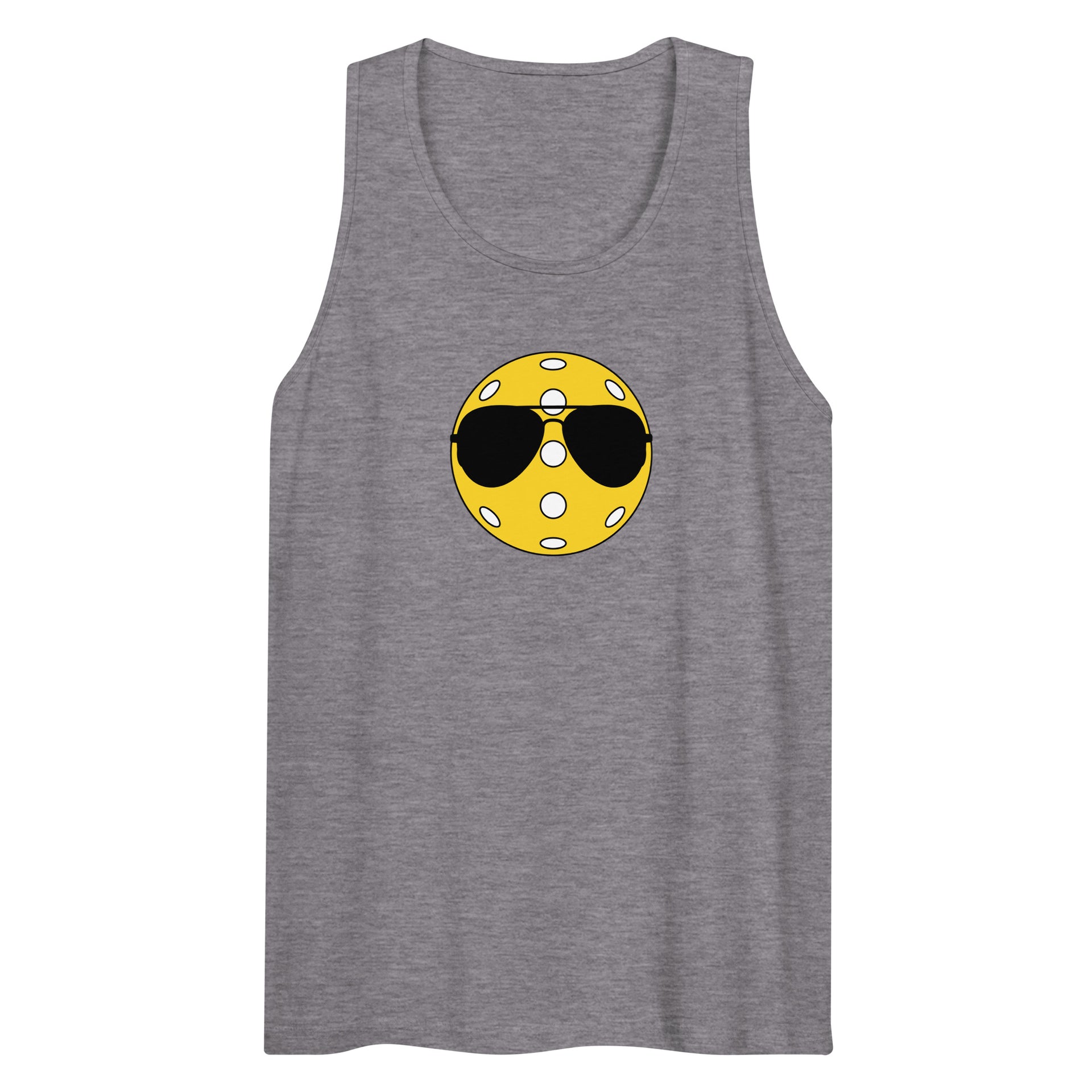 Pickleball with Aviator Sunglasses retro graphic tank top by Galactic Ink 