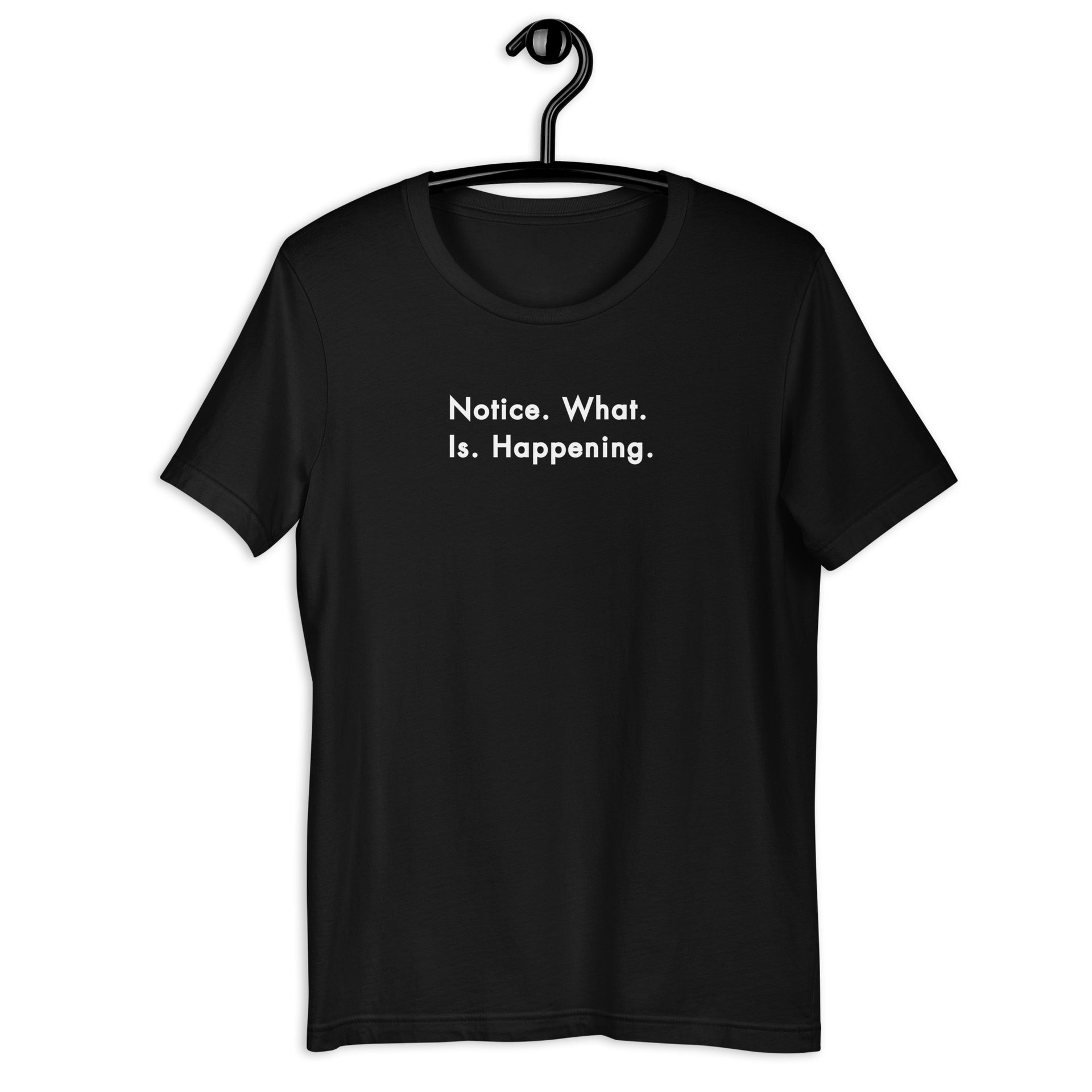 Notice retro-inspired graphic tee in black — Galactic Ink Club