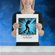 Photography is my day job retro illustration poster by Galactic Ink Club
