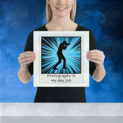Photography is my day job retro illustration poster by Galactic Ink Club
