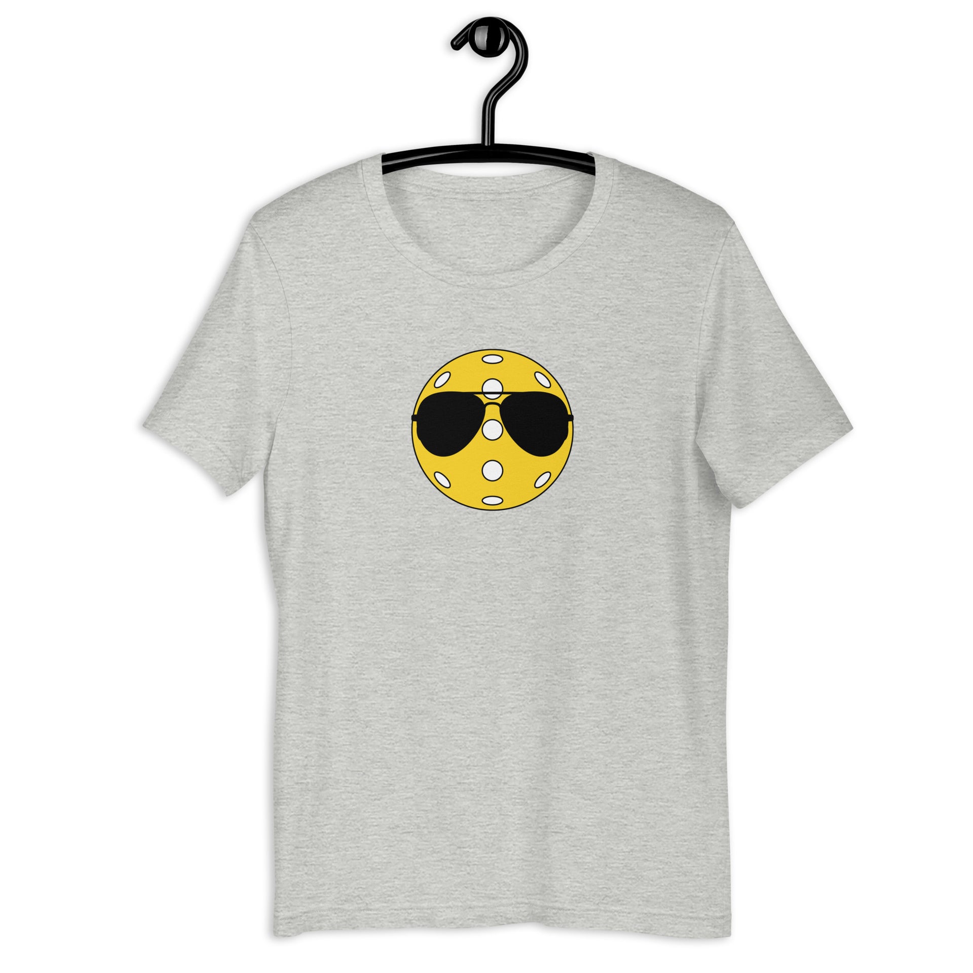 Pickleball with Aviator Sunglasses retro graphic tee in athletic heather — Galactic Ink Club
