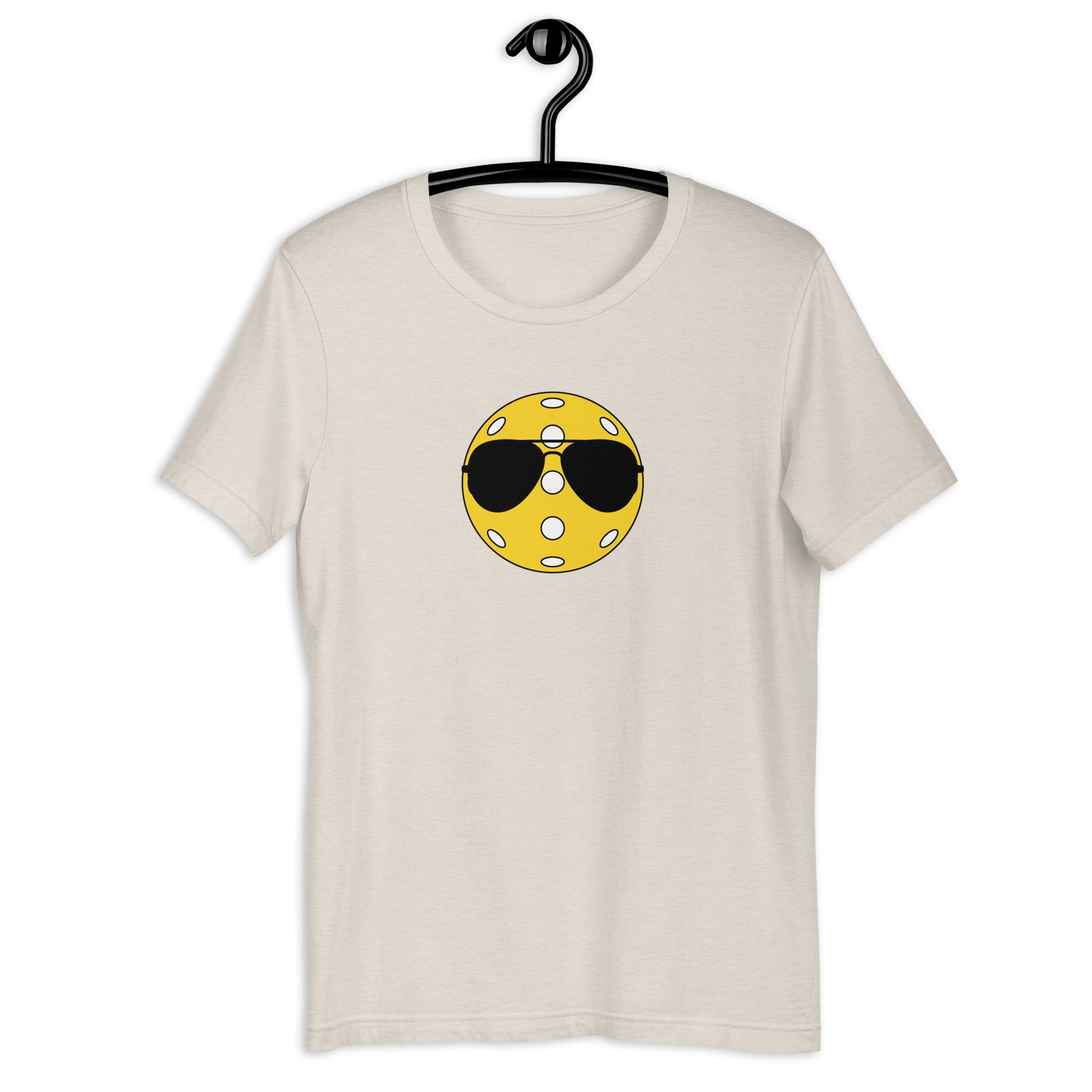 Pickleball with Aviator Sunglasses retro graphic tee in heather dust — Galactic Ink Club
