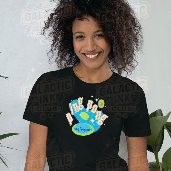 Ping Pong retro graphic tee by Galactic Ink Club