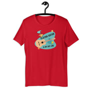 Playing Guitar Day Job Retro-Inspired Graphic Tee in red — Galactic Ink Club
