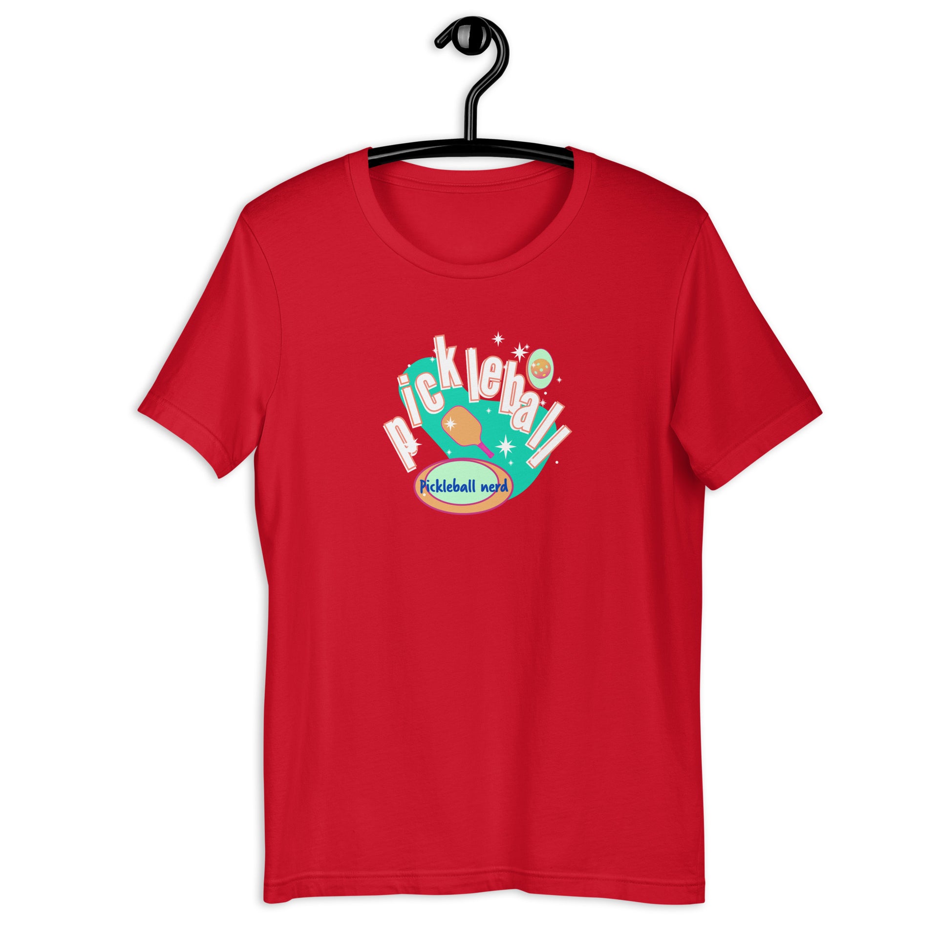 Retro-Inspired Pickleball Graphic Tee in red — Galactic Ink Club
