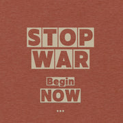 Stop War retro-inspired graphic tee design detail — Galactic Ink Club