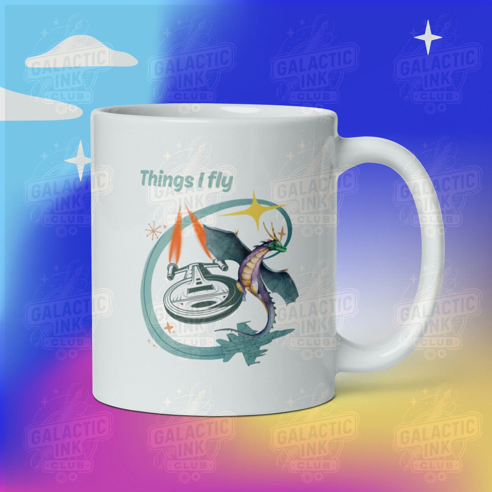 Things I Fly Pilot White Glossy Mug Mug
