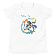 Things I Fly Retro-Inspired Graphic Tee Youth in white — Galactic Ink Club