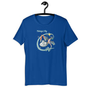 Things I Fly retro-inspired graphic tee in true royal blue — Galactic Ink Club

