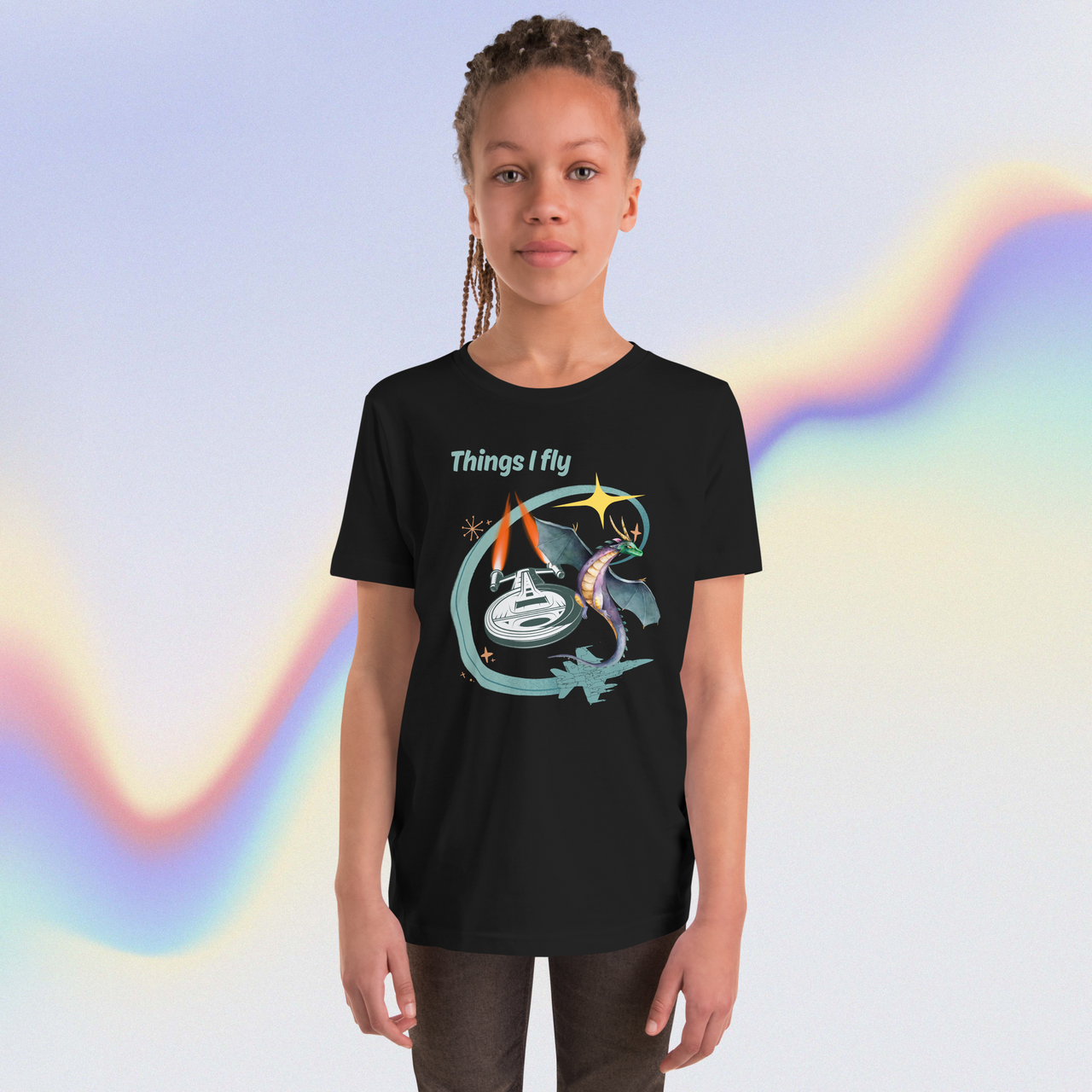 Things I Fly youth retro graphic tee by Galactic Ink Club
