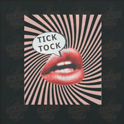 Tick Tock retro-inspired graphic tee design detail — Galactic Ink Club
