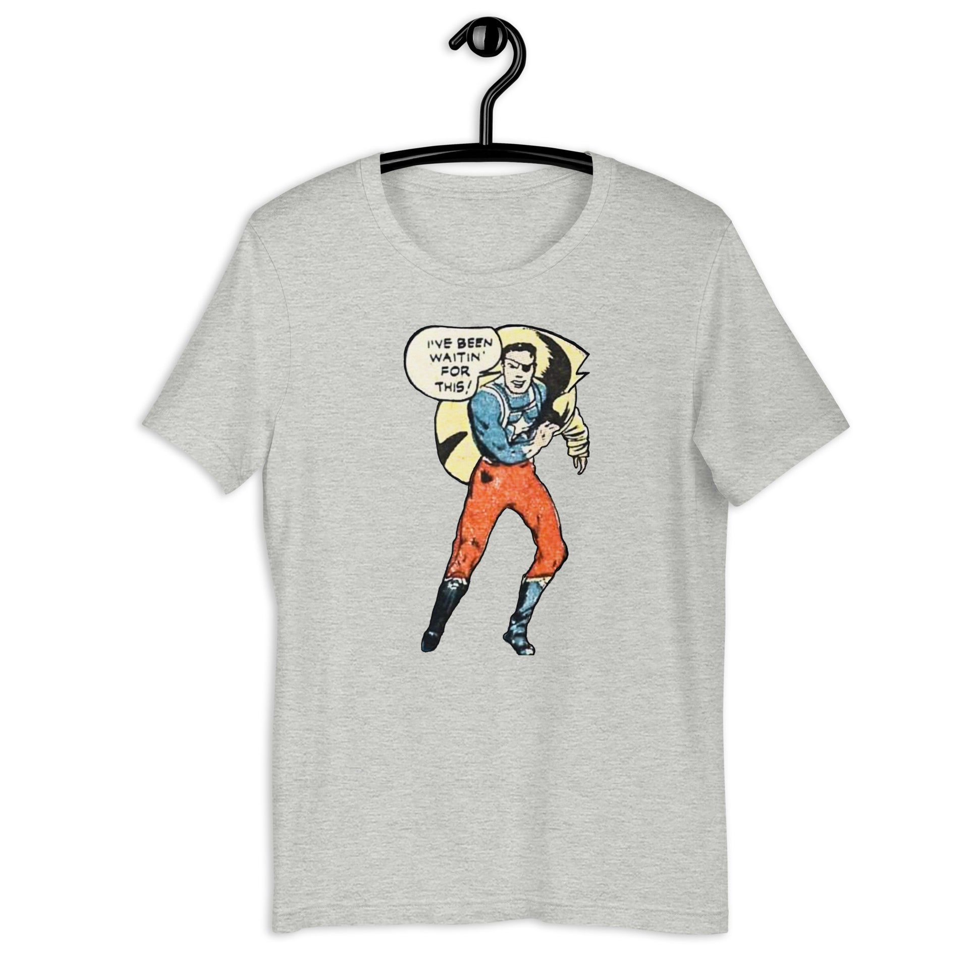 To the Rescue retro-inspired graphic tee in athletic heather — Galactic Ink Club
