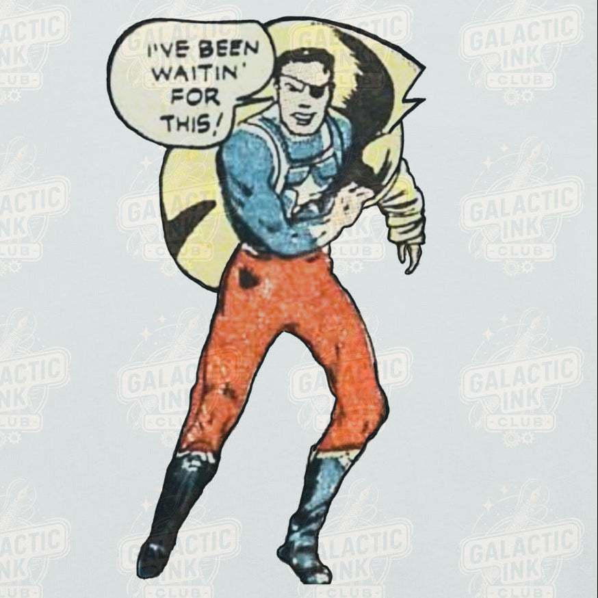 To the Rescue retro-inspired graphic tee design detail — Galactic Ink Club