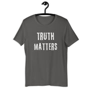 Truth Matters retro-inspired dark graphic tee in asphalt — Galactic Ink Club
