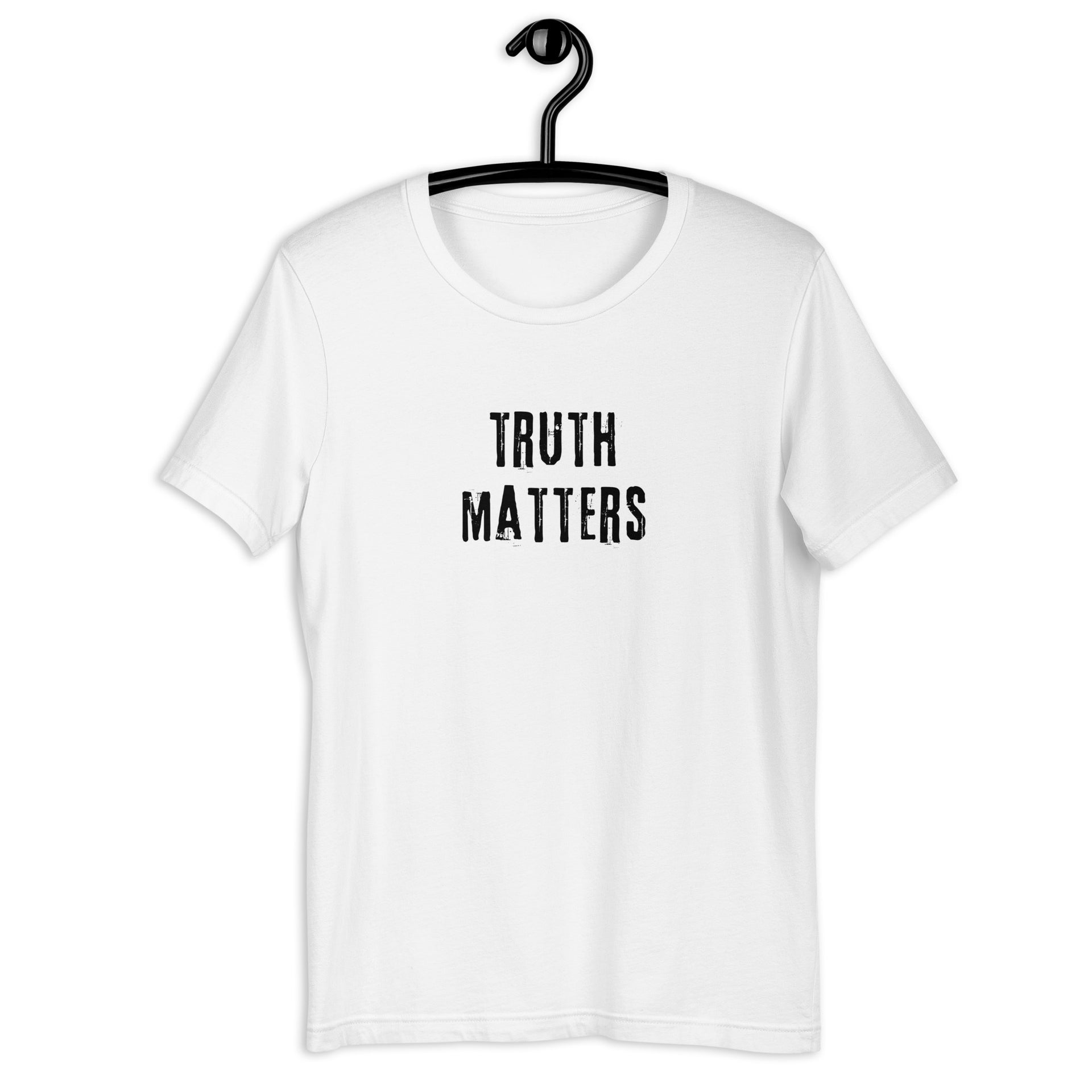 Truth Matters retro-inspired light graphic tee in white — Galactic Ink Club
