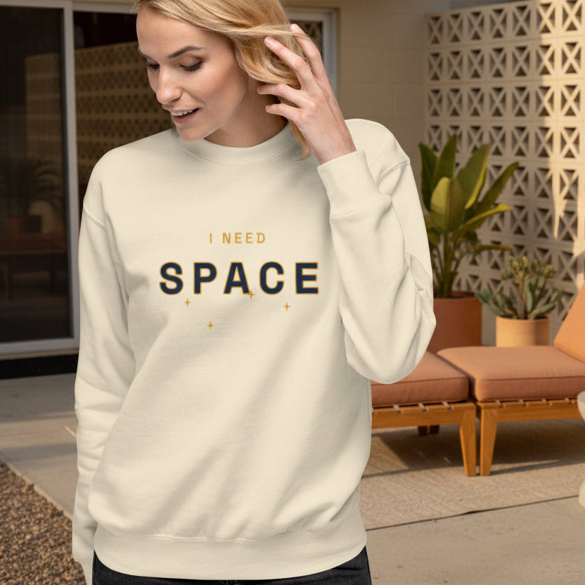 Space retro graphic sweatshirt by Galactic Ink Club
