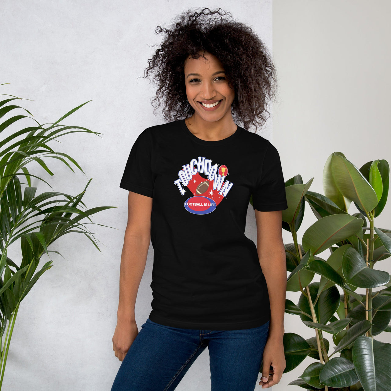Football retro graphic tee by Galactic Ink Club