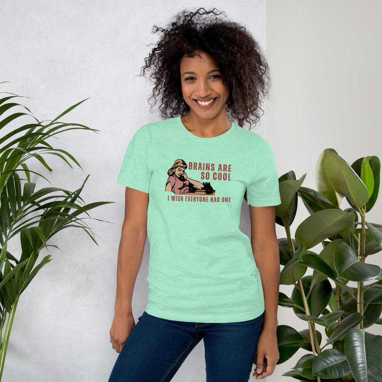 Brains are so cool retro graphic tee by Galactic Ink Club