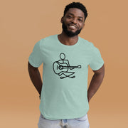 Guitar Player Line Image retro graphic tee by Galactic Ink Club