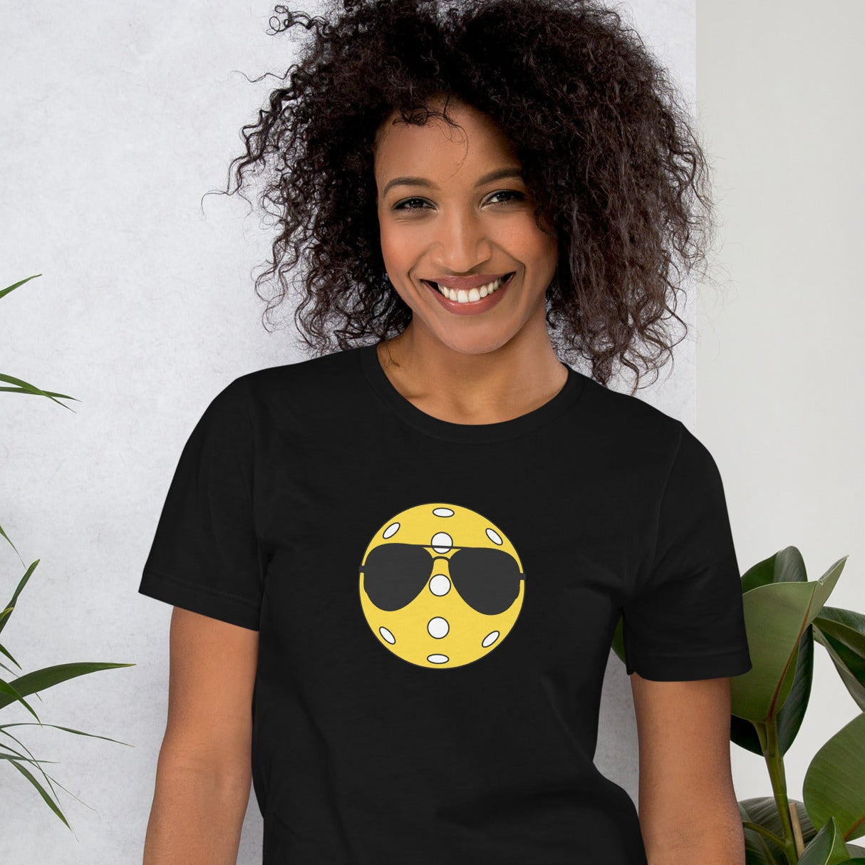Pickleball with Aviator Sunglasses retro graphic tee by Galactic Ink Club