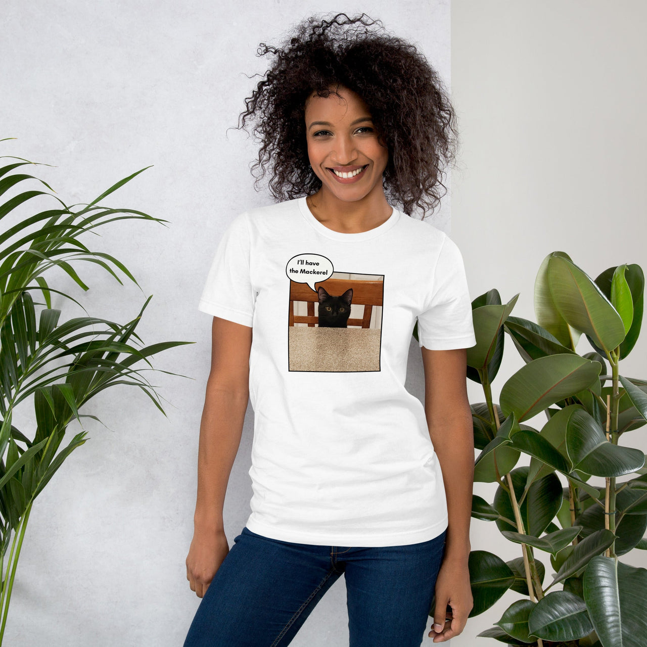 Cat Meme - I'll have the Mackerel retro graphic tee by Galactic Ink Club
