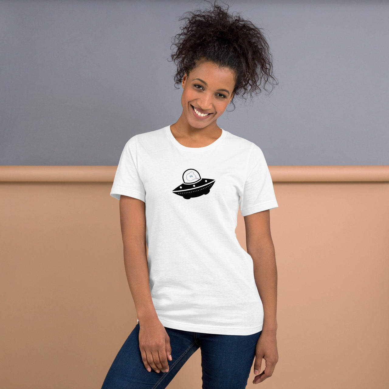 Flying Saucer retro graphic tee by Galactic Ink Club